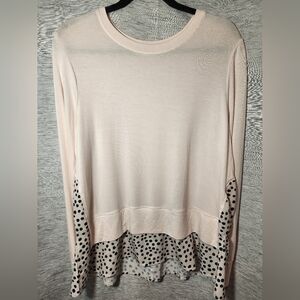 Tribal Large Pale Pink Polka Dots Large Long Sleeve